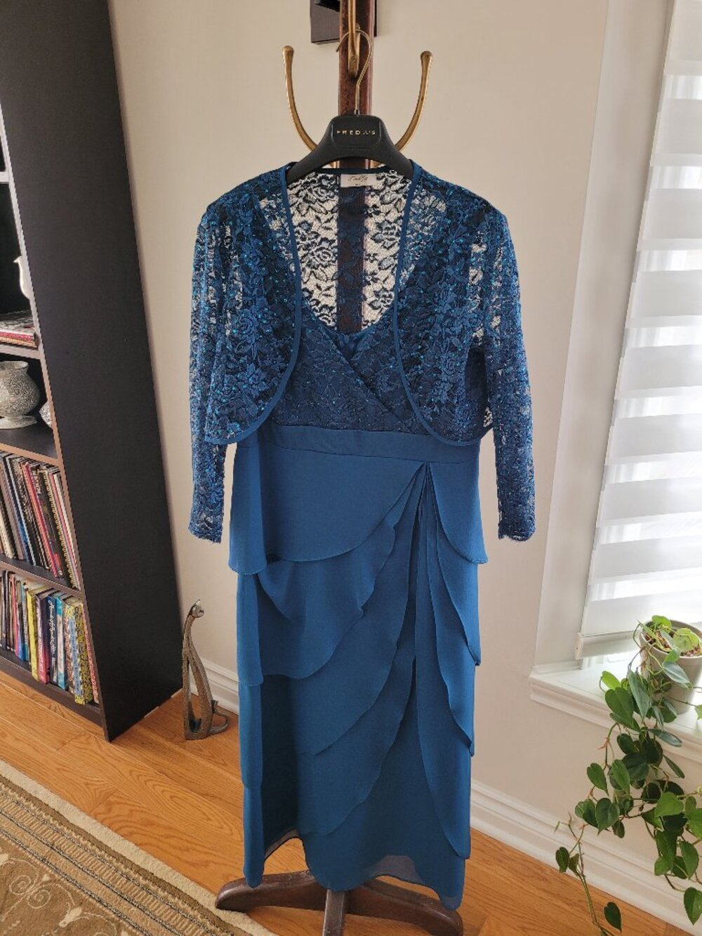 Women's Teal Dress with Jacket US M